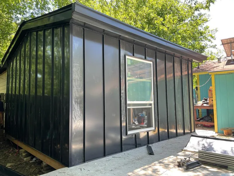 Black standing seam metal wall panels for Metal Roof Installation in Mequon
